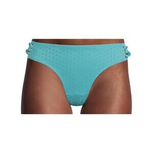 TIME and TRU Eyelet Low Rise Bikini Bottom Aqua Women's Plus 2X   Sale!